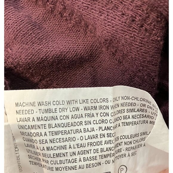 Gloria Vanderbilt Plum Purple Zuri Rolled Cuff Peasant Top Size 2X - Picture 7 of 8